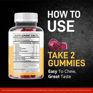 Bonbons gélifiés à la DHA <span class=keywords><strong>Omega</strong></span> 3 naturels et nutritionnels pour adultes - Améliore l'immunité - 60 unités - Vitamines - Product Image 3