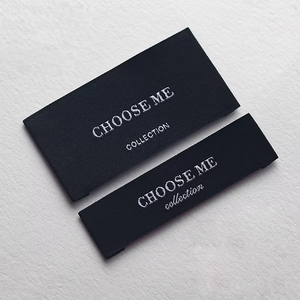 Logotipo de alta calidad, etiqueta tejida impresa personalizada, etiqueta de tela, ropa tejida, diseño de etiqueta de cuidado de cuello - Product Image 6