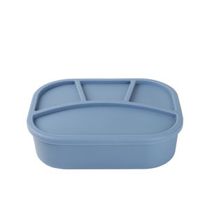 Boîte à lunch en silicone de qualité alimentaire personnalisée à 4 compartiments avec couvercle étanche, compatible micro-ondes et lave-vaisselle, <span class=keywords><strong>service</strong></span> OEM/ODM - Product Image 5