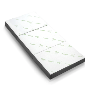 Foldable Bamboo Fabric Foam <strong>Mattress</strong> <strong>Topper</strong> - Easy to Store &amp; Carry, Ideal for Home, <strong>Travel</strong> &amp; Camping - Product Image 1