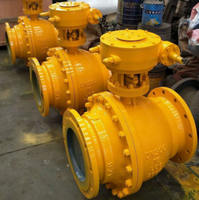 Vannes à boisseau sphérique fixes à bride en acier moulé WCB / acier inoxydable à commande turbine pour eau, huile et gaz