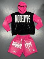 Shorts personnalisés effet délavé soleil, en coton, avec cordon de serrage, style vintage, pour homme, bords bruts, délavage acide
