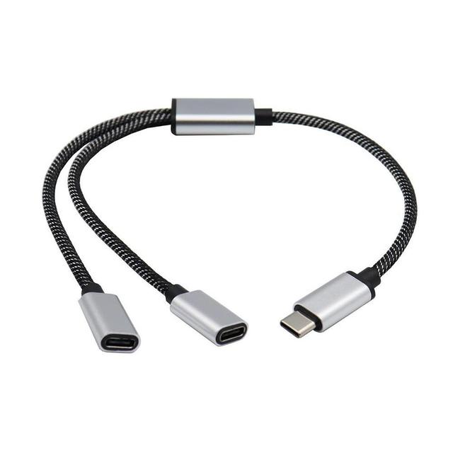 USB C Male to Double USB C Female Splitter Type C Hub for Gaming Handle Charger Powerbanks Adapter