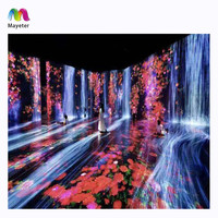 Espace immersif, projecteur d'affichage holographique 3D, éclairage interactif, salle de projection immersive