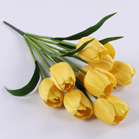 Vente en gros Tactile 9 têtes fleurs de tulipes bouquets artificiels pour accessoires de décoration de la maison