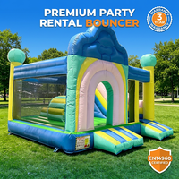 Château gonflable commercial de qualité supérieure, combo pastel, château gonflable macaron avec toboggan, location de luxe pour fêtes d'enfants, souffleur EN14960 3 ans