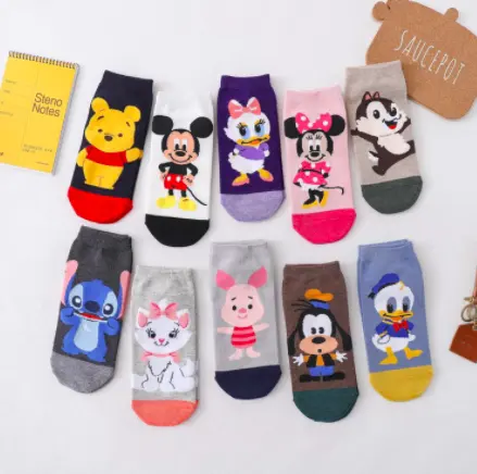 Grosir Murah Mode Korea Anime Kartun Skarpetki Stoking Chaussettes Corap Calcetas Hombre Calcetines Wanita Kaus Kaki Pergelangan Kaki