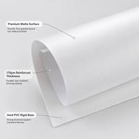 Film d'affichage PVC Premium 260G 170µm, feuille rigide imprimable éco-solvant pour bannières X, enrouleurs et signalétique POP pour centres commerciaux