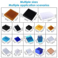 Kit de 102 pièces en cuivre avec ruban adhésif conducteur pour refroidissement personnalisable des Raspberry Pi, VRM, VRAM, CPU, GPU, VGA, petits circuits intégrés et ventilateurs d'ordinateur portable