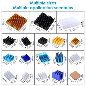 102 pièces cuivre Kit conducteur ruban adhésif refroidisseur pour Raspberry Pi VRM VRAM CPU GPU <span class=keywords><strong>VGA</strong></span> petits ventilateurs d'ordinateur portable IC pour boîtiers d'ordinateur - Product Image 4