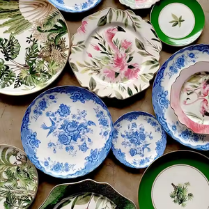 <b>Bone</b> <b>China</b> <b>Dinner</b> <b>Sets</b> Vintage Western Plate Creative Fruit Salad Plate Pastocal Wholesale Full Customization Luxury Tablewares - Product Image 5