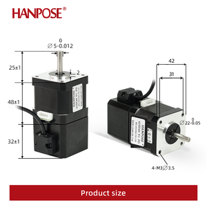 HANPOSE muslimb 2 fasi 1.8A 52N.cm 1.8 gradi 12V freno a magnete permanente senza ritardo motore freno passo-passo nema17 - Product Image 3