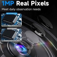 Kaca Pembesar Digital Portabel Anak-Anak GVDA 100X 16MP Plastik ABS dengan Lampu LED untuk Smartphone