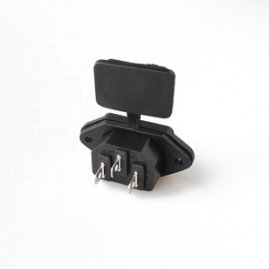 LZ-14-1-01 Embase Secteur <span class=keywords><strong>IEC</strong></span> avec Ressort Prise Électrique Connexion C14 AC Prise Industrielle de Mise À La Terre Standard Noir LANZMFG - Product Image 6