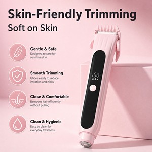 Résultat rapide et propre en quelques minutes, épilation rafraîchissante et douce, épilateur 2 en 1 pour les zones intimes des femmes, gadget de soins personnels - Product Image 3