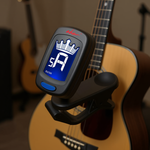Accordeur chromatique à clip Adon avec affichage en forme de couronne pour guitare acoustique, basse, violon, ukulélé, accordage numérique précis - Product Image 2