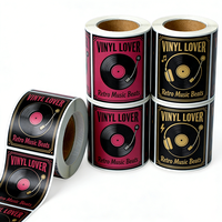 Rouleau d'autocollants en vinyle imperméable personnalisé Jinyu, logo de marque, étiquettes d'emballage pour boîtes rondes, étiquettes personnalisées pour emballages cadeaux