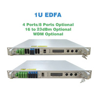 Amplificador de Fibra Óptica de 8 Salidas, 19-23 dBm, 1550nm, 8 Puertos WDM EDFA para Solución de Red CATV FTTH FTTB HFC