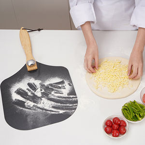 12 "legno pieghevole manico nero antiaderente rivestimento in alluminio <span class=keywords><strong>Pizza</strong></span> Peel Rocker per Server Set accessori per forno per <span class=keywords><strong>Pizza</strong></span> Kit utensile - Product Image 5