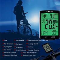 Ordinateur de vélo sans fil LIXADA 3 en 1, écran LCD multifonctionnel