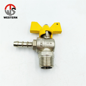 1/2 Npt Nam X Nữ Chủ Đề Tiêu Chuẩn Bore Brass Cơ Thể Góc Nhiệt Độ Cao Brass Gas Van Với Bướm Xử Lý - Product Image 4