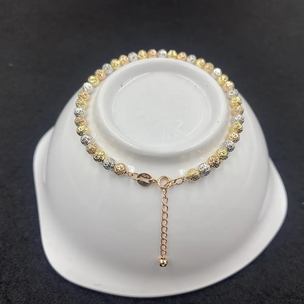 Bulk Sale 18k Pure Gold Pineapple Beads Bracelet Length 15-17cm Au750 Fine Jewelry Women Ladies Girls Mums Gifts