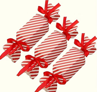 Boîtes cadeaux en papier en forme de bonbons avec ruban, boîtes à dragées vides pour mariage, anniversaire, Noël, emballage de friandises
