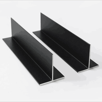 Profilé en aluminium en forme de I, en forme de H, en forme de T, anodisé noir, revêtement en poudre