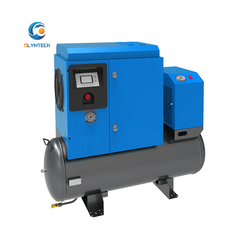 Large Industrial Grade 8bar 6hp 4.5kw High Standard Screw Air Compressor For Industrial Equipment
