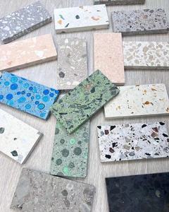 Dalles de terrazzo pleine masse <span class=keywords><strong>grand</strong></span> <span class=keywords><strong>format</strong></span>, panneau mural en pierre pour salon, carrelage de sol multicolore en terrazzo pour salle de bain - Product Image 5