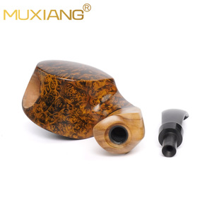 MUXIANG Briarwood Smoking Pipe Bent Type 3mm Filter Tobacco Pipe Men's Gift Set - Product Image 3