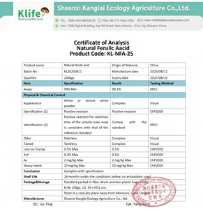 KLIFE Menyediakan Sampel Gratis Ekstrak Dedak Beras Alami Kelas Kosmetik 98% Bubuk Asam Ferulat - Product Image 4