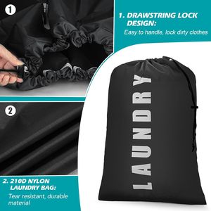 Camping <b>Laundry</b> <b>Bag</b> Durable Rip-Stop Material Large Capacity for Outdoor Travel Camping, Dorm ,<b>Laundry</b> Hamper Liner - Product Image 2