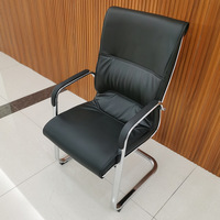 Meilleure vente chaise de bureau meubles Vintage classique exécutif en cuir Pu noir réunion chaise du personnel ordinateur conférence visiteur