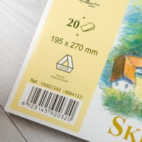 Bloc de dessin et d'esquisse Canson blanc sans acide, 20 feuilles, papier 160g, formats 16K/8K 16 volets, spirale française, pour gouache et dessin artistique