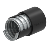 PRIMEPRO Conducto Metálico Flexible Hermético de 3/8"-3/4", Acero Galvanizado con Revestimiento de PVC, Resistente a los Rayos UV y a la Corrosión para HVAC/Solar