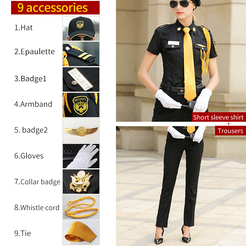 Costume chemise manches courtes + casquette baseball + épaulette 2+7 accessoires