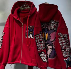Áo khoác có mũ trùm đầu in hình thương hiệu thời thượng dành cho nữ, thoáng khí, thời trang đường phố, phong cách thời trang, chất lượng cao, áo hoodie nữ - Product Image 2