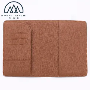 Fashionable Customized Genuine Leather Business Travel Passport Wallet Passport Holder Airtag Card Holder Cases Cover