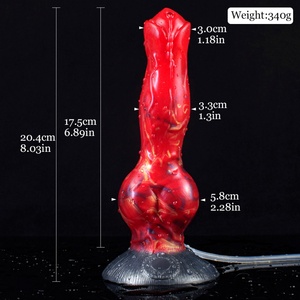 NNSX Dildos de silicona grandes con forma de pene y nudo, con efecto de eyaculación, para mujeres, juguetes eróticos de coqueteo - Product Image 5