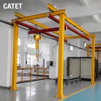 Grue à poteaux KBK de 125 kg à 3000 kg avec roues en nylon à portée réglable pour atelier d'assemblage partagé multi-stations