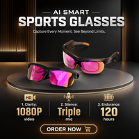 Gafas Inteligentes para Ciclismo al Aire Libre S100 con Lentes Polarizadas, Traductor de Voz con IA Integrado, Protección, Armazón Flexible TR90, para Correr y Conducir