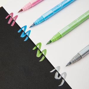 <span class=keywords><strong>12</strong></span> colori doppia punta metallo pennarelli di arte Set penne a base d'acqua penne a base d'acqua pittura artistica e calligrafia evidenziatori - Product Image 2