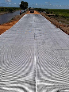 40kn PP hai trục <span class=keywords><strong>geogrid</strong></span> composited với 200g Vật nuôi không dệt vải địa kỹ thuật cho xây dựng đường tăng cường roadbed - Product Image 4