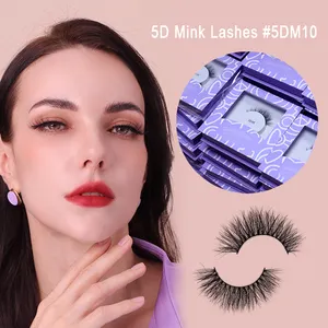 3D 5D Mink Bulu Mata 5 Pasang Disesuaikan Kotak Bulu Mata Palsu Bulu Mata Vendor Bulu Mata Pesan