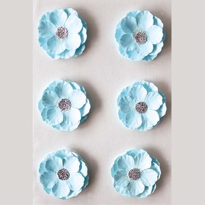 28818 6 pièces bricolage artisanat coloré <span class=keywords><strong>Mini</strong></span> papier fleur autocollants pour mariage maison murs décoration scrapbooking - Product Image 6
