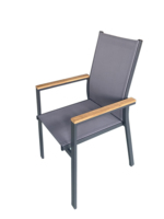 Chaise de salle à manger d'extérieur moderne et étanche en aluminium, vente en gros, chaise empilable pour fête, café, restaurant, patio, balcon