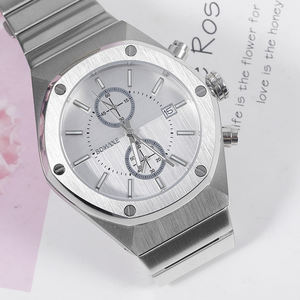 Reloj cronógrafo automático para hombre de Venta caliente de hoy Estilo de moda simple Reloj de cuarzo decorado con diamantes de imitación de ancho de banda de 20mm - Product Image 6