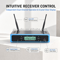 Système de microphone sans fil UHF portable LN-1000S 2 canaux, un récepteur, deux micros, design compact pour studio, événements en direct, scène, mariage