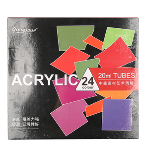 Ensemble de <span class=keywords><strong>peinture</strong></span> <span class=keywords><strong>acrylique</strong></span> professionnelle Giorgione 24 couleurs 20 ml en tube d'aluminium pour artistes <span class=keywords><strong>sur</strong></span> <span class=keywords><strong>toile</strong></span> et papier - Product Image 2